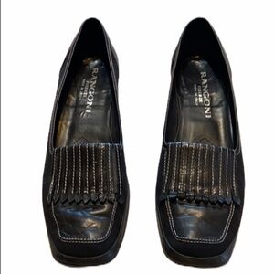 Firenze Rangoni Black Leather loafers